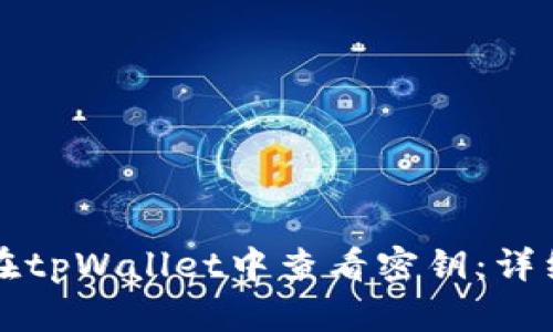 如何在tpWallet中查看密钥：详细指南